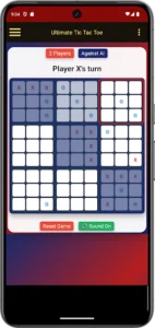 Ultimate Tic Tac Toe + AI 3